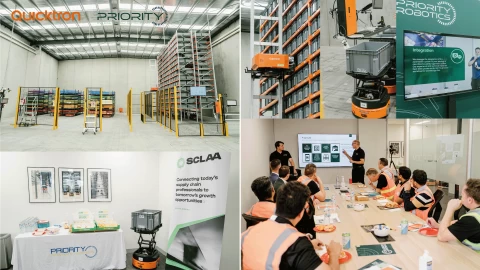 快仓机器人在普瑞得集成系统测试与培训中心开幕式上留下深刻印象